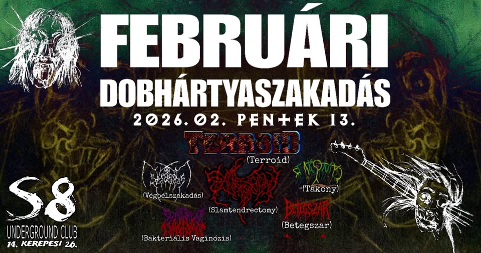 Februári Dobhártyaszakadás koncert – S8 Underground Club